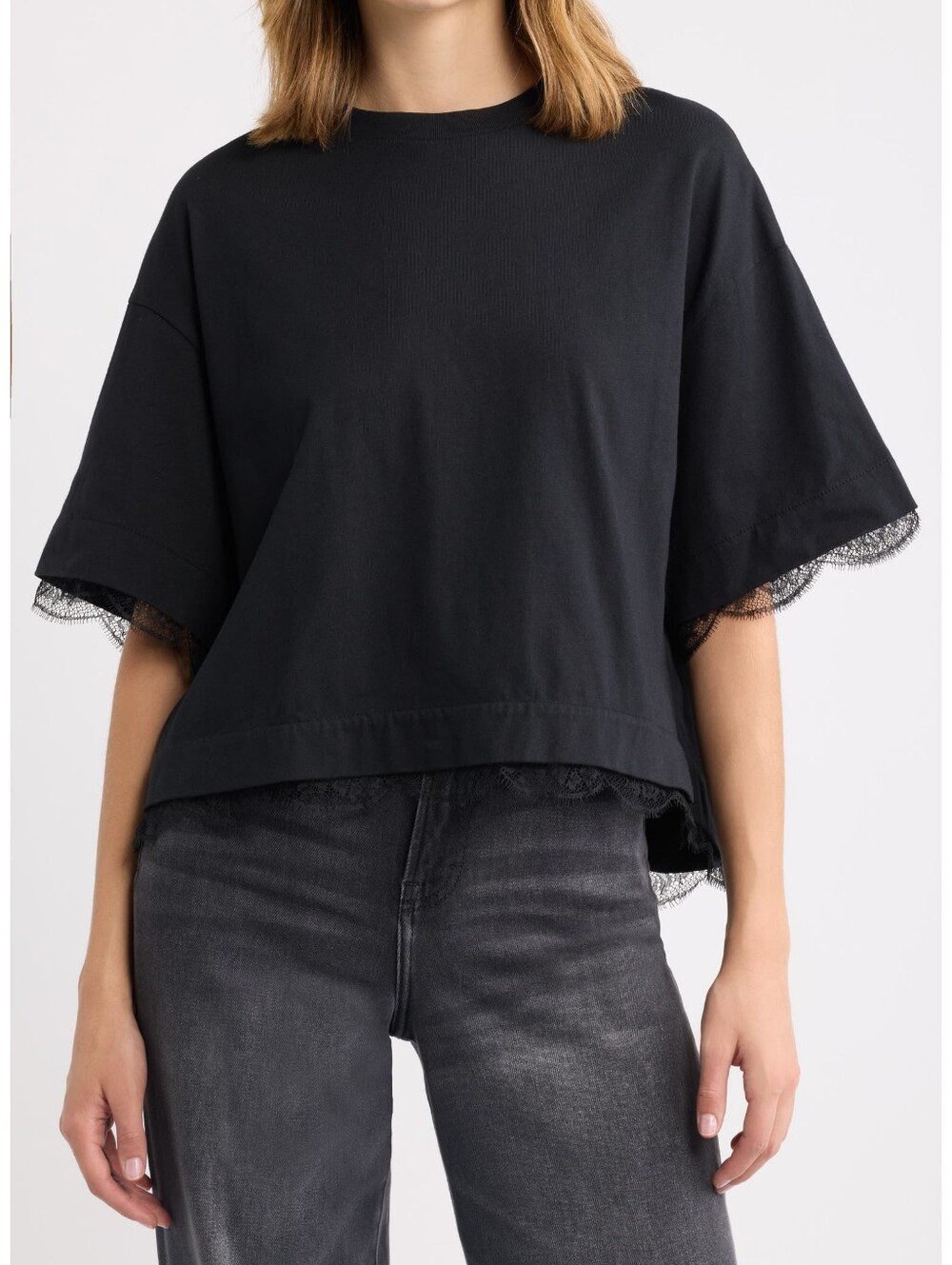 NWT All Saints Nia Lace Tee